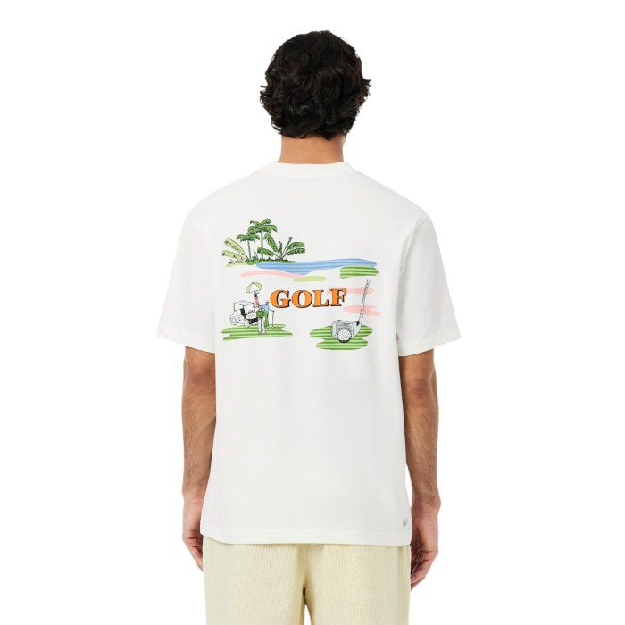футболка t-shirt от бренда lacoste вид слева