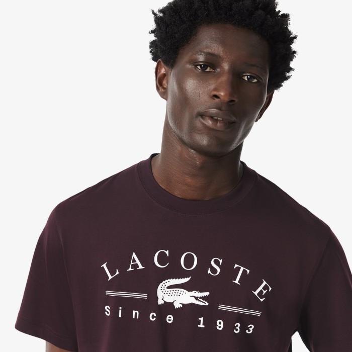 футболка t-shirt от бренда lacoste вид слева