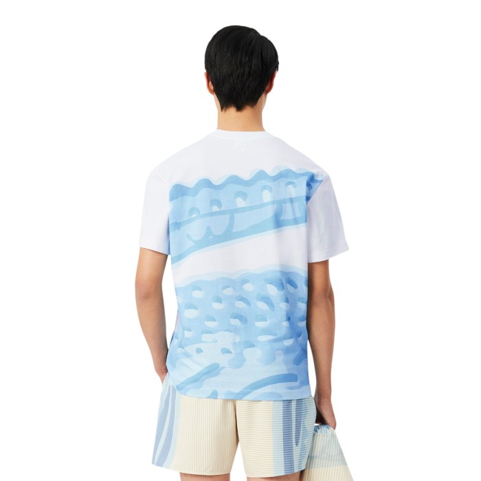 футболка t-shirt от бренда lacoste вид слева