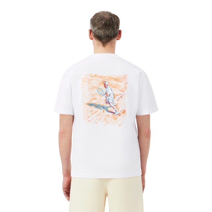 футболка t-shirt от бренда lacoste вид слева