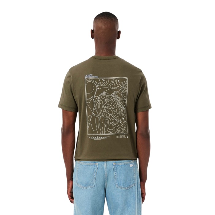 футболка t-shirt от бренда lacoste вид слева