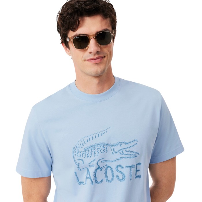 футболка t-shirt от бренда lacoste вид слева