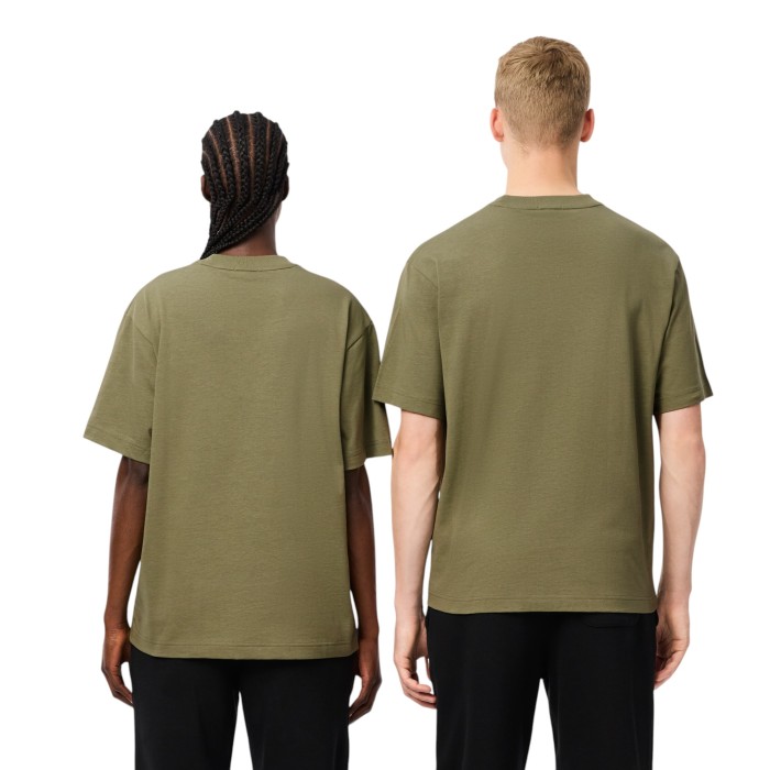 футболка t-shirt от бренда lacoste вид слева
