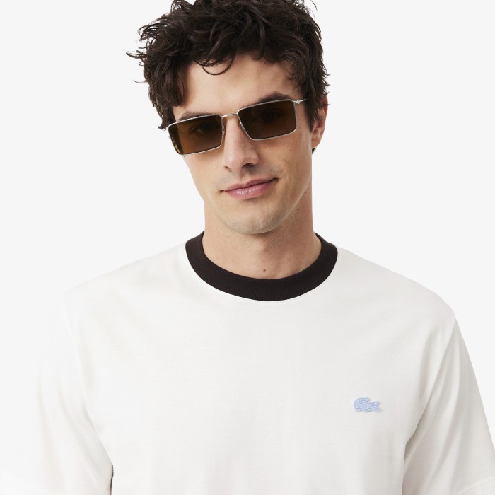 футболка t-shirt от бренда lacoste вид слева