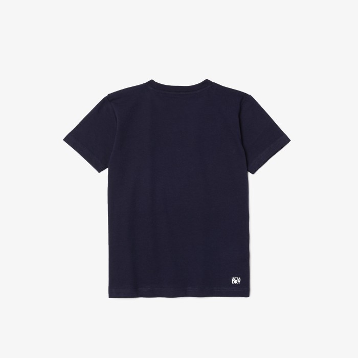 футболка t-shirt от бренда lacoste вид слева