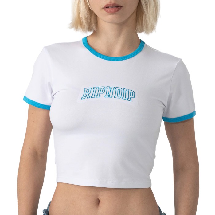 футболка team spirit cropped ringer tee от бренда ripndip вид слева
