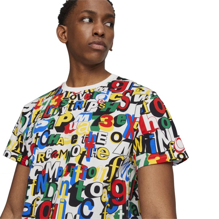 футболка trash talk aop tee puma whiteaop от бренда puma вид слева