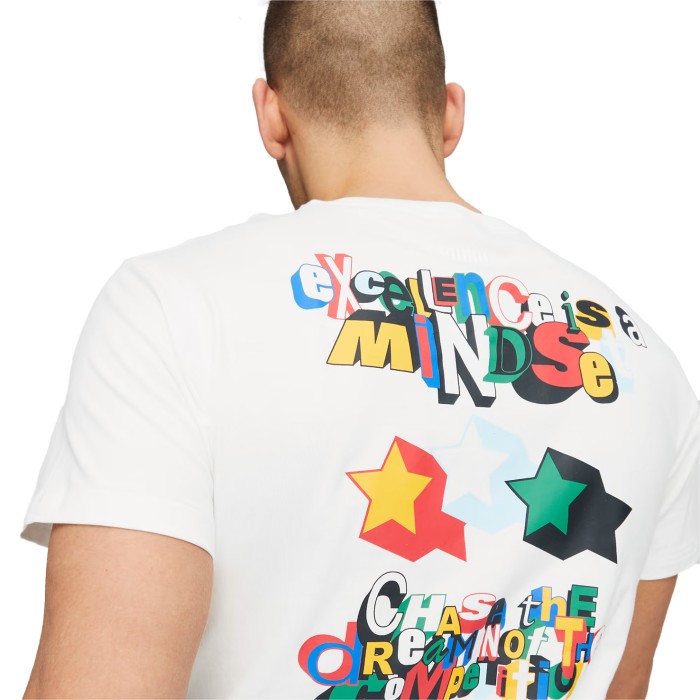 футболка trash talk ss tee 2 puma white от бренда puma вид слева