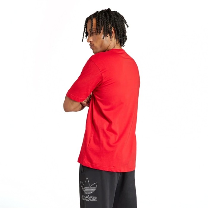 футболка trefoil t-shirt от бренда adidas вид слева