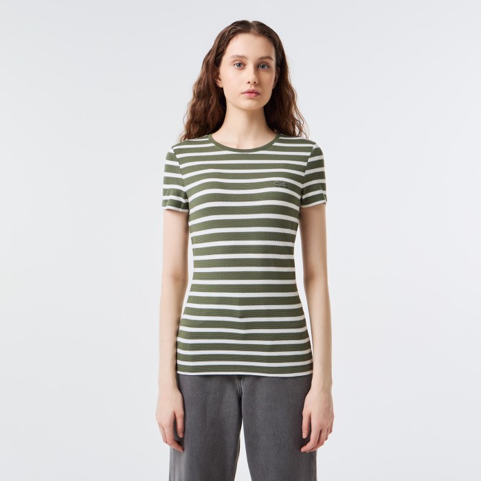 футболка женская футболка lacoste приталенного кроя TF0823316 фотография