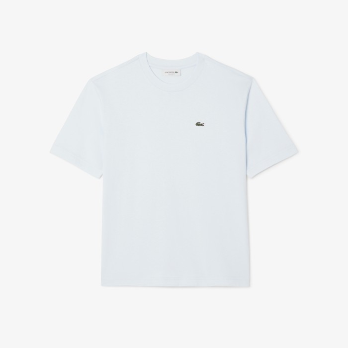 футболка женская футболка lacoste свободного кроя из мягкого хлопка - качественный продукт вид сбоку