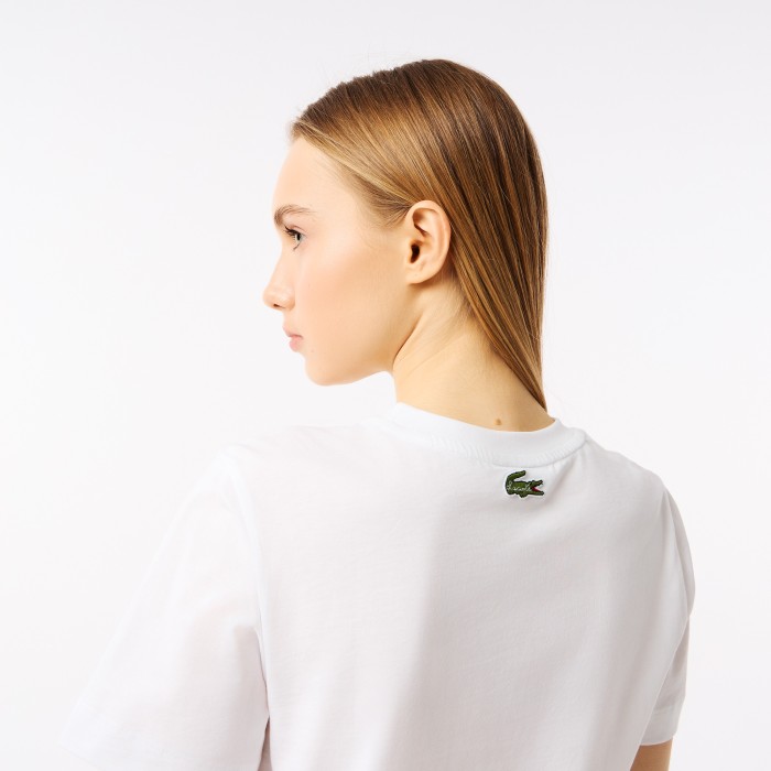 футболка женская хлопковая футболка lacoste do you speak по цене 8386 руб вид справа