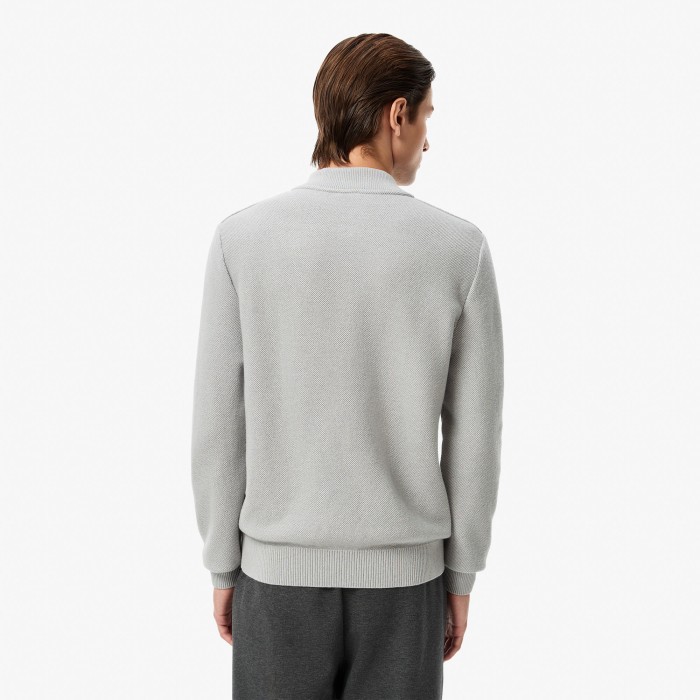 кардиган мужской кардиган lacoste на молнии классического кроя от бренда lacoste вид слева