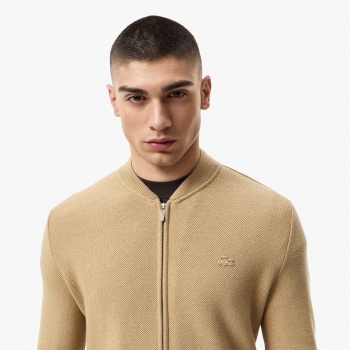 кардиган мужской кардиган lacoste на молнии классического кроя от бренда lacoste вид слева