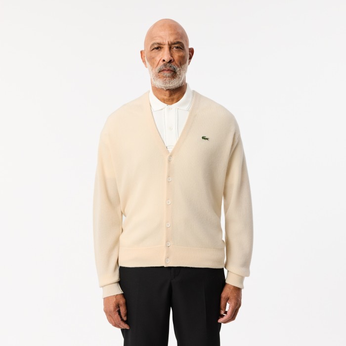 кардиган мужской шерстяной кардиган lacoste свободного кроя AH0397XFJ фотография
