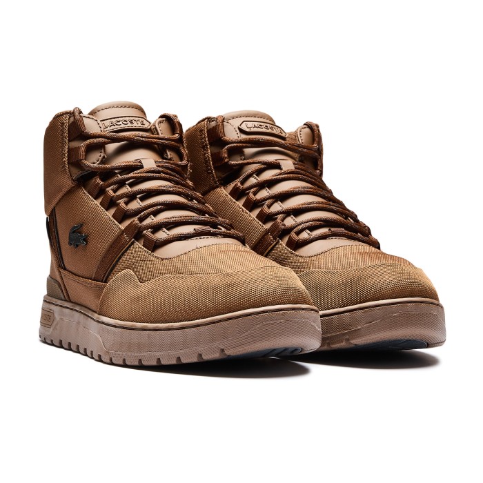 кеды t-clip winterized mid от бренда lacoste вид слева