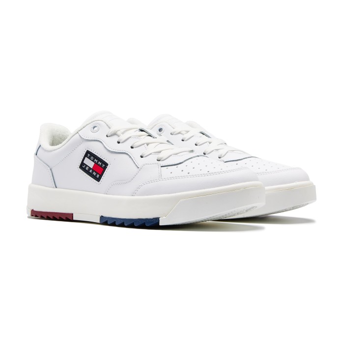 кроссовки basket leather от бренда tommy jeans вид слева