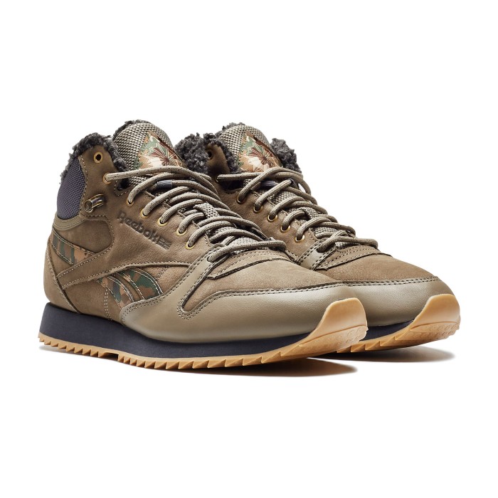 кроссовки classic leather mid от известного бренда вид слева