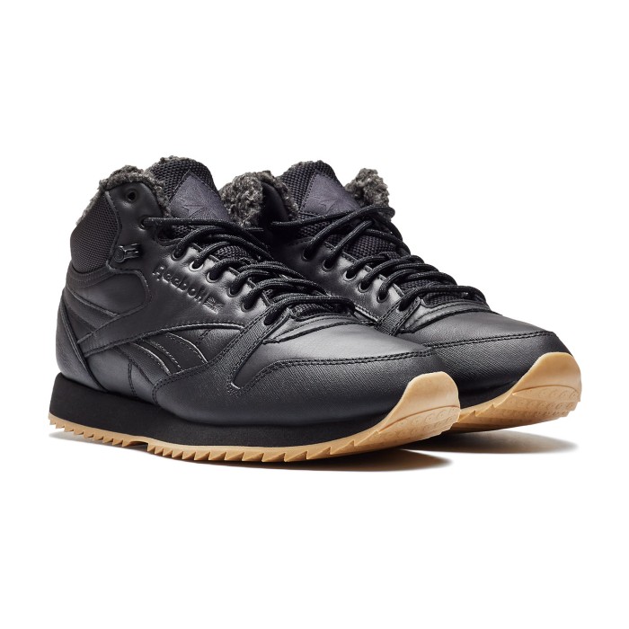 кроссовки classic leather mid от бренда reebok вид слева