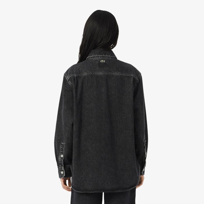 куртка denim jacket от бренда lacoste вид слева