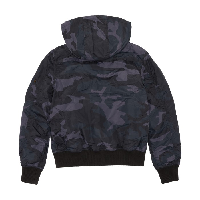 куртка hooded rib flight jacket от бренда alpha industries вид слева