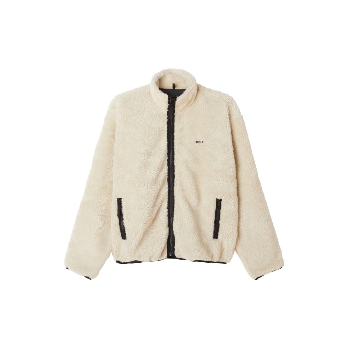 куртка icon face sherpa jacket от бренда obey вид слева
