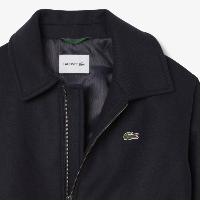 куртка мужская куртка-бомбер lacoste из шерсти из шерсти спереди