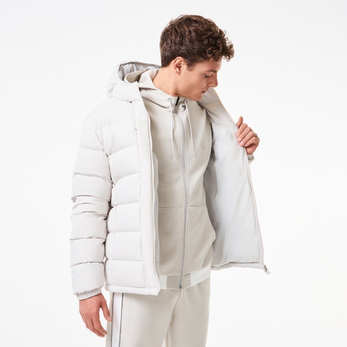 куртка мужская куртка-бомбер lacoste на молнии из хлопка - качественный продукт вид сбоку
