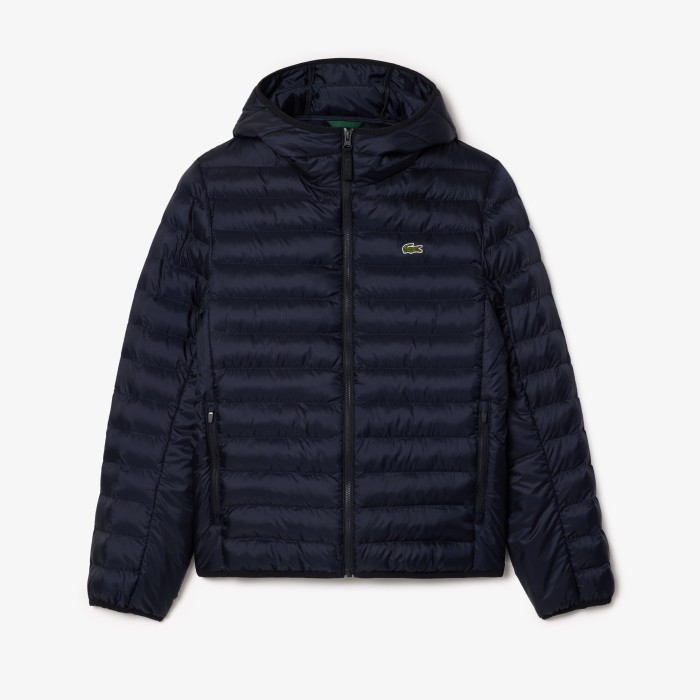 куртка мужская стеганная куртка lacoste с капюшоном универсального стиля с лицевой стороны