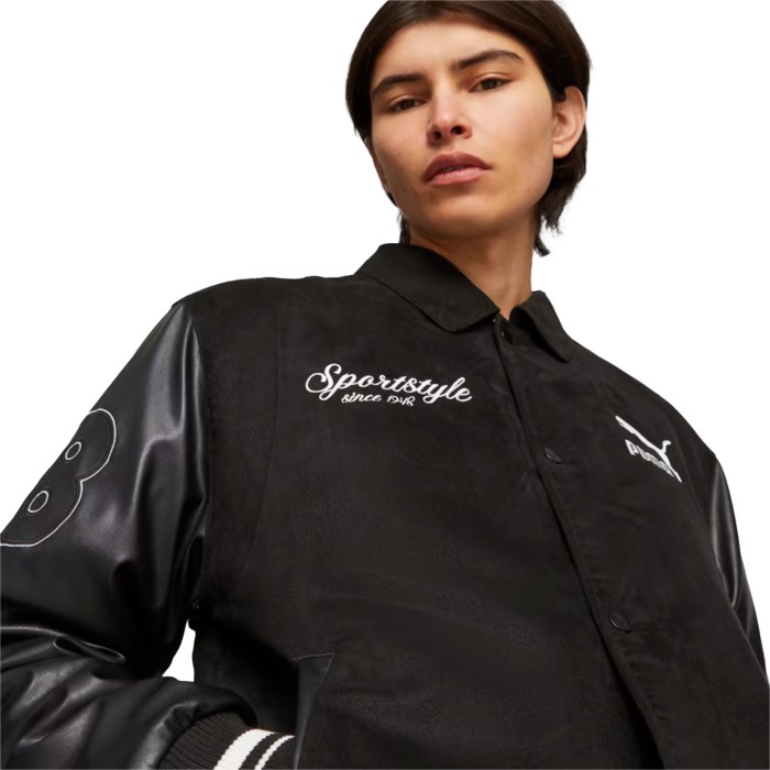 куртка puma team varsity jacket puma black от бренда puma вид слева