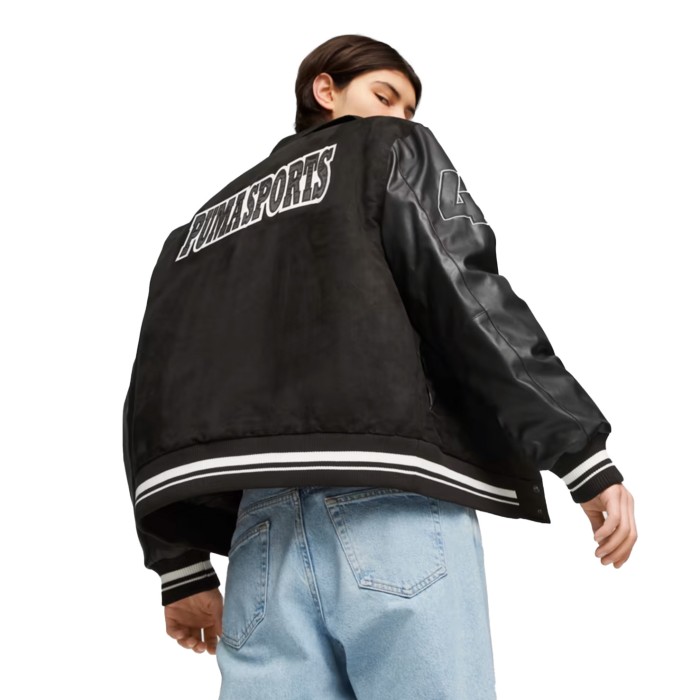 куртка puma team varsity jacket puma black по цене 14272 руб вид справа