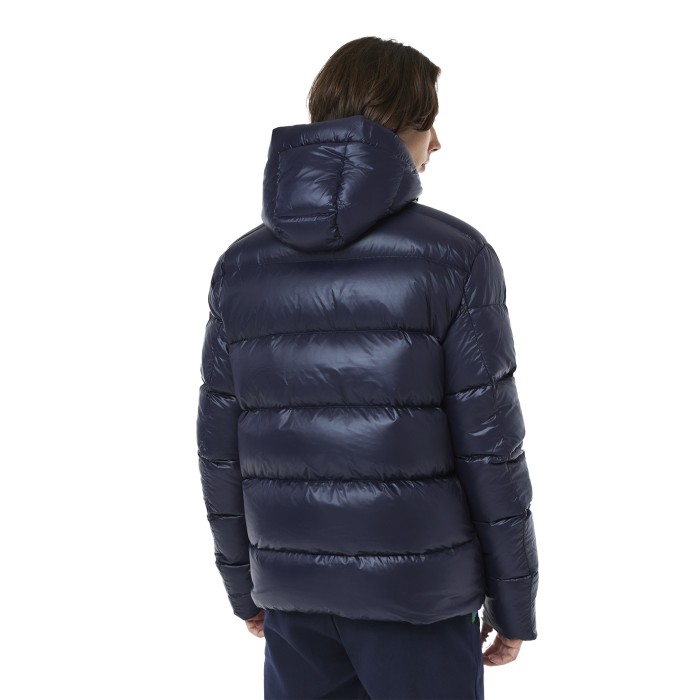 куртка short puffer от бренда lacoste вид слева