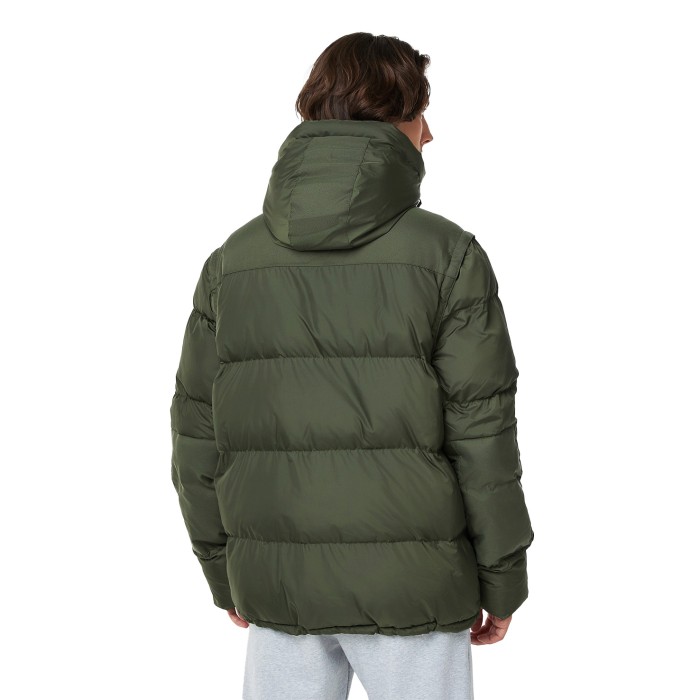 куртка short puffer от бренда lacoste вид слева