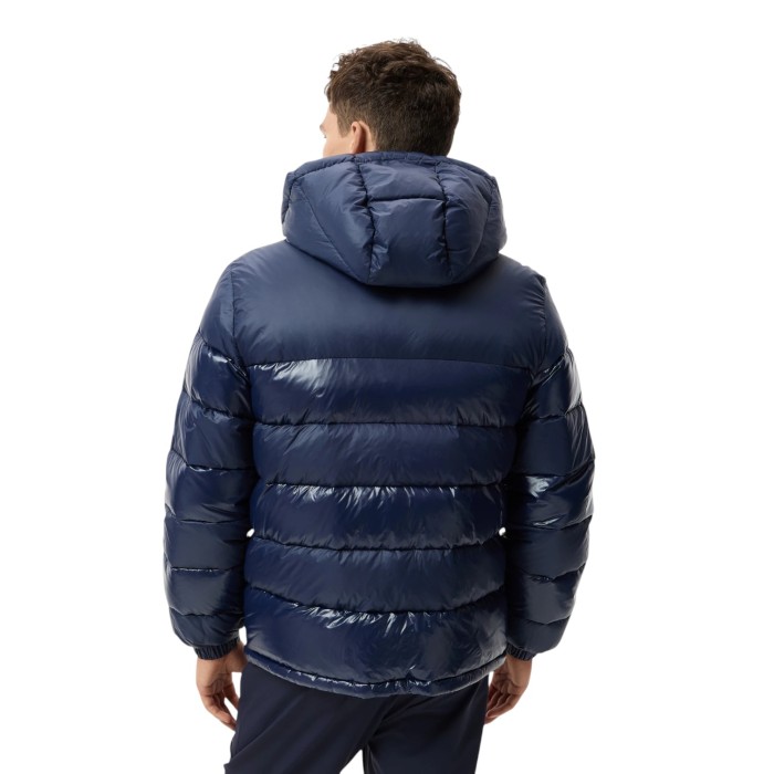 куртка short puffer от бренда lacoste вид слева