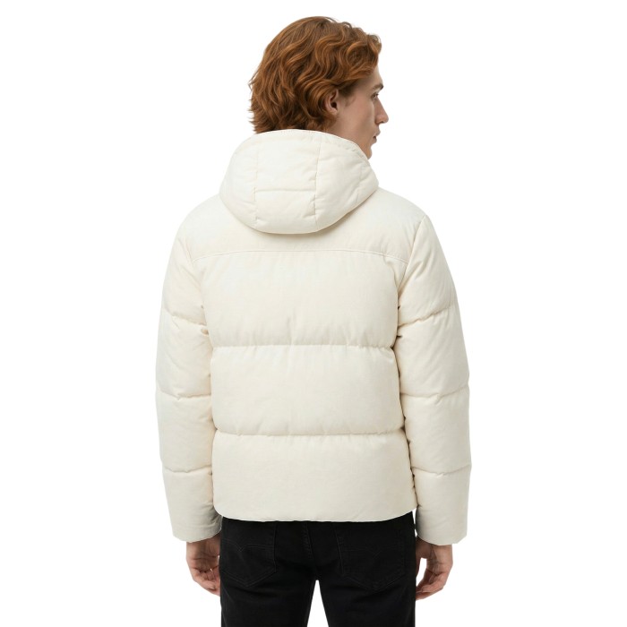 куртка short puffer от бренда lacoste вид слева