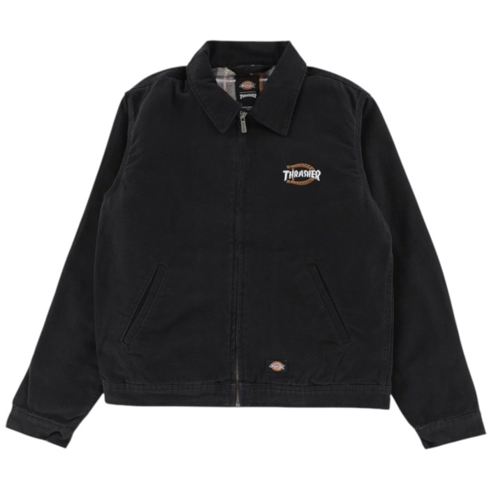 куртка thrasher x jacket из хлопка спереди