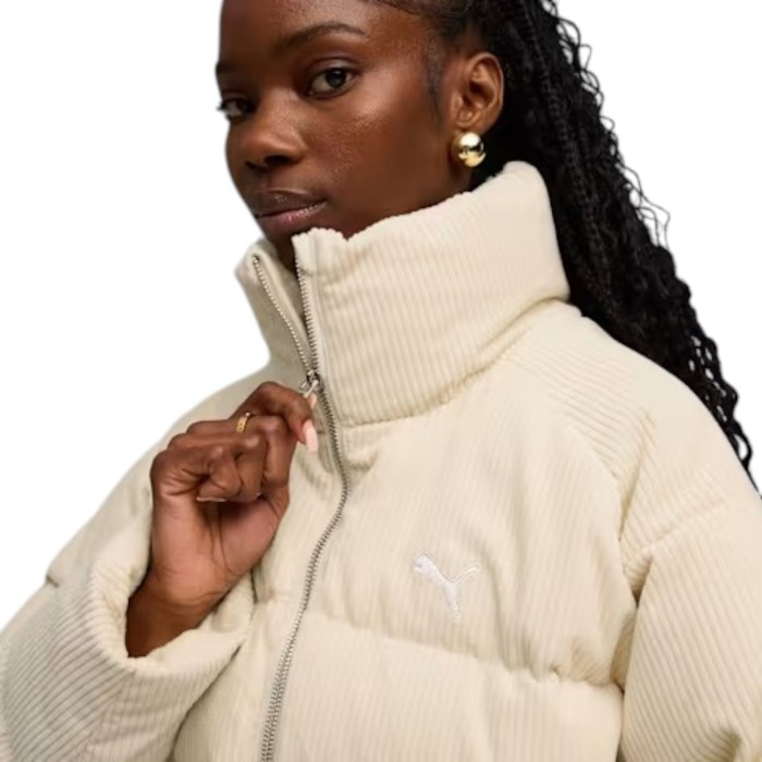 куртка wardrobe ess corduroy puffer jacket от бренда puma вид слева