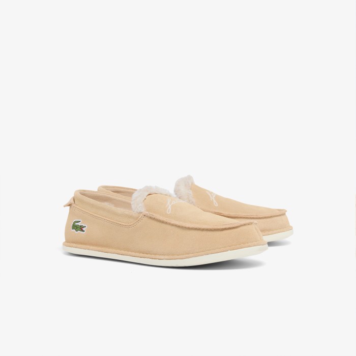 лоферы утепленные замшевые лоферы lacoste от бренда lacoste вид слева