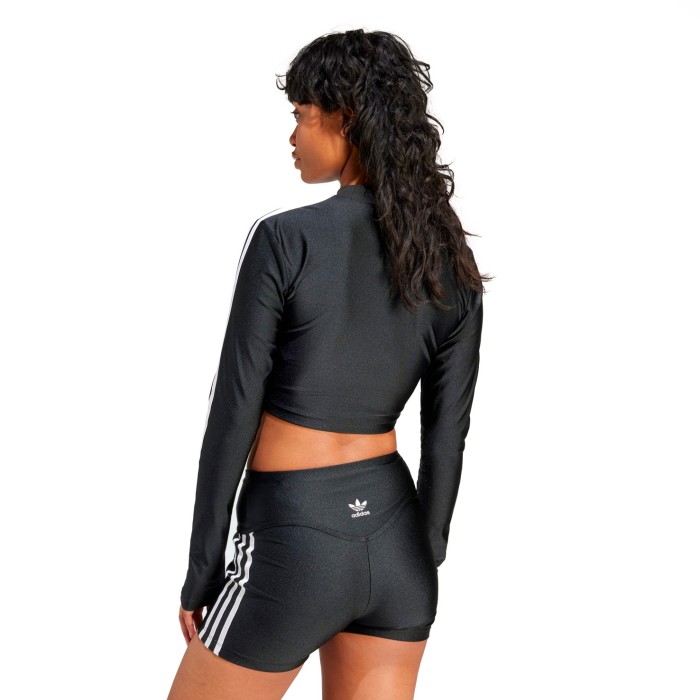 лонгслив 3stripes cropped long sleeve от бренда adidas вид слева