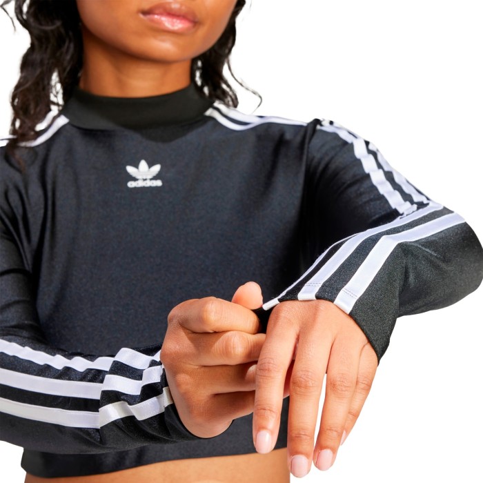 лонгслив 3stripes cropped long sleeve по цене 7473 руб вид справа