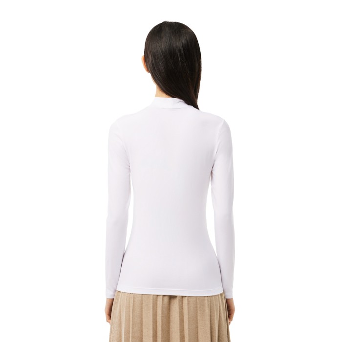 лонгслив slim fit от бренда lacoste вид слева
