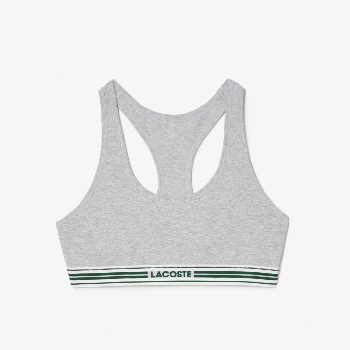 нижнее белье женский топ lacoste из органического хлопка из франции вид сбоку