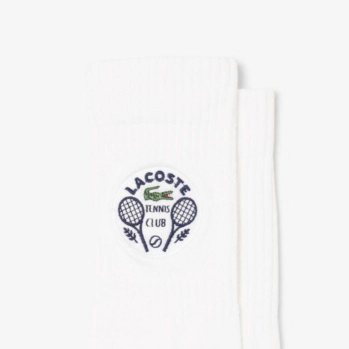 носки носки lacoste унисекс из хлопка от бренда lacoste вид слева