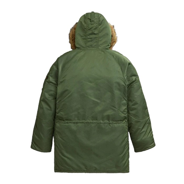парка slim fit n3b от бренда alpha industries вид слева
