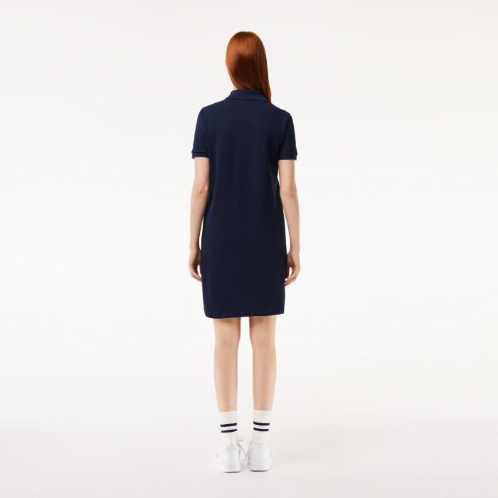 платье женское хлопковое платье - поло lacoste от бренда lacoste вид слева