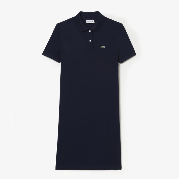 платье женское хлопковое платье - поло lacoste - качественный продукт вид сбоку