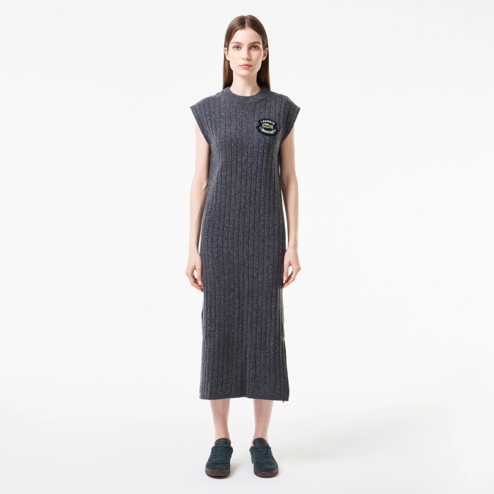 платье женское обтягивающее шерстяное платье lacoste EF2512050 фотография