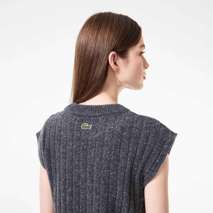 платье женское обтягивающее шерстяное платье lacoste - качественный продукт вид сбоку