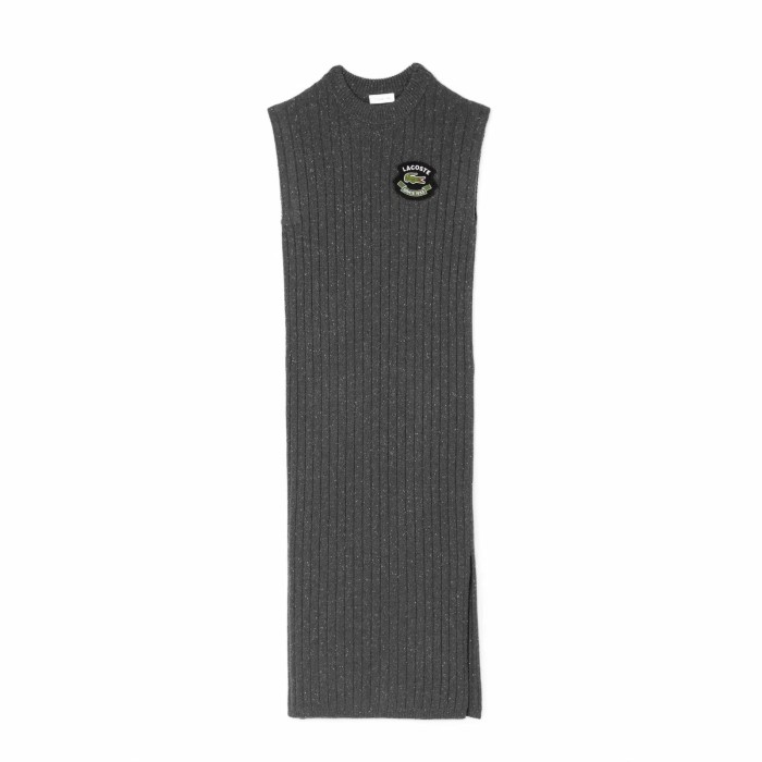 платье женское обтягивающее шерстяное платье lacoste из проверенных материалов спереди