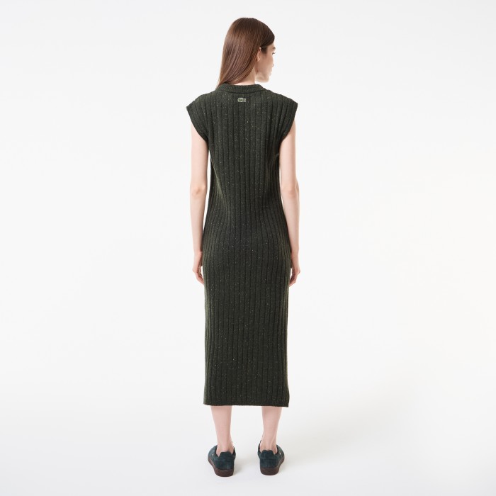 платье женское обтягивающее шерстяное платье lacoste от бренда lacoste вид слева